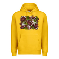 Lemon football background Premium Hoodie - BarkalooDesign