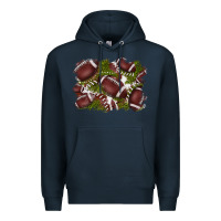 Navy football background Premium Hoodie - BarkalooDesign