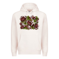 Pale Pink football background Premium Hoodie - BarkalooDesign