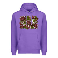 Purple football background Premium Hoodie - BarkalooDesign