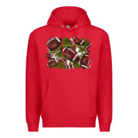 Red football background Premium Hoodie - BarkalooDesign