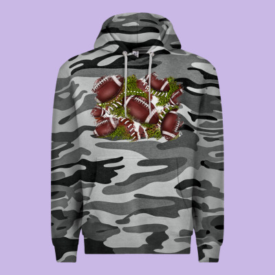 Football Background Premium Hoodie Designed By Barkaloodesign