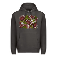 Smoke football background Premium Hoodie - BarkalooDesign
