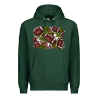 Sports Green football background Premium Hoodie - BarkalooDesign