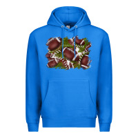 True Royal football background Premium Hoodie - BarkalooDesign