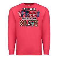 Cardinal land of the beacause of the brave Premium Sweatshirt - CowhideDigitalArt