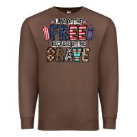 Chestnut land of the beacause of the brave Premium Sweatshirt - CowhideDigitalArt