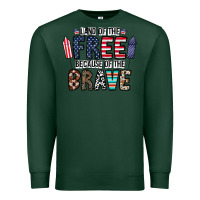 Sports Green land of the beacause of the brave Premium Sweatshirt - CowhideDigitalArt