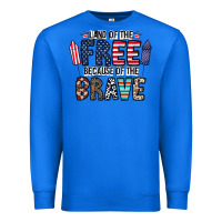 True Royal land of the beacause of the brave Premium Sweatshirt - CowhideDigitalArt