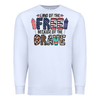 White land of the beacause of the brave Premium Sweatshirt - CowhideDigitalArt