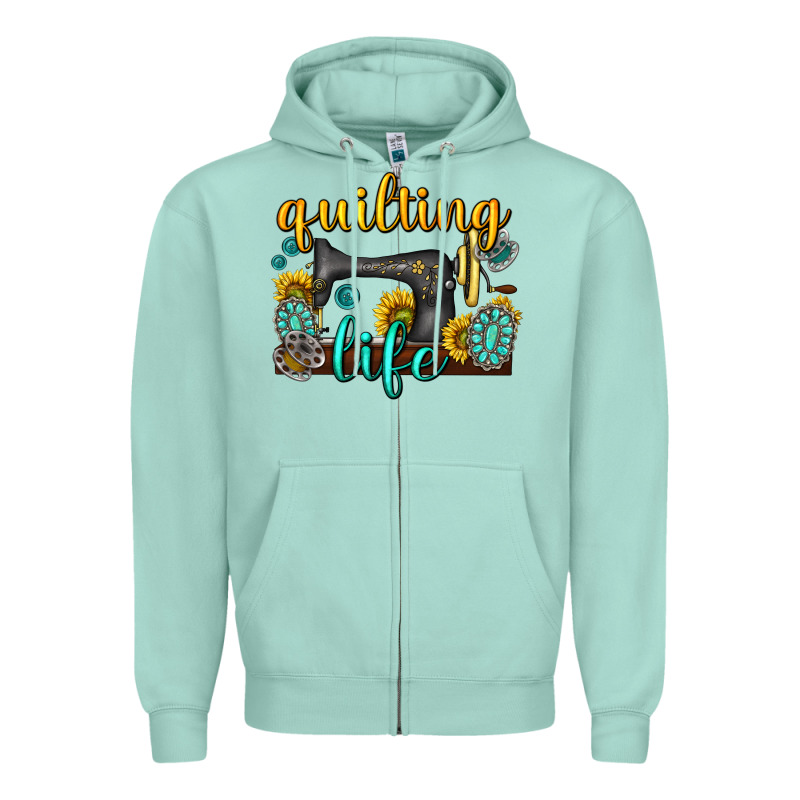 Quilting Life Western Zipper Hoodie by texasbilliewilder | Teevron