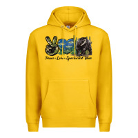 Lemon Peace Love Spectacled Bear Premium Hoodie - LillyAllenDesigns