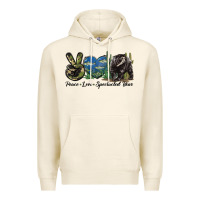 Tofu Peace Love Spectacled Bear Premium Hoodie - LillyAllenDesigns