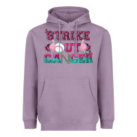 Lavender Strike Out Cancer Baseball Heavyweight Hoodie - texasbilliewilder