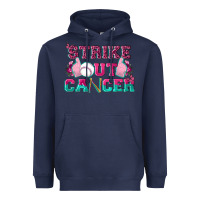 Navy Strike Out Cancer Baseball Heavyweight Hoodie - texasbilliewilder