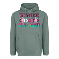 Sage Strike Out Cancer Baseball Heavyweight Hoodie - texasbilliewilder
