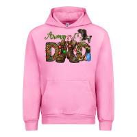 Fuchsia Pink Christmas Army Dad Urban Hoodie - NancyCooperArtShop