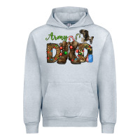 Heather Grey Christmas Army Dad Urban Hoodie - NancyCooperArtShop