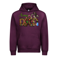 Mauve Wine Christmas Army Dad Urban Hoodie - NancyCooperArtShop