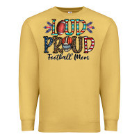 Antique Gold loud proud football mom Premium Sweatshirt - CowhideDigitalArt