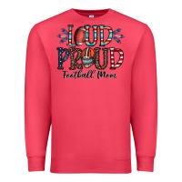 Cardinal loud proud football mom Premium Sweatshirt - CowhideDigitalArt