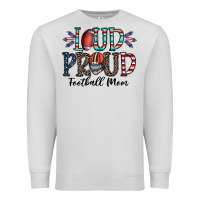 Dove Grey loud proud football mom Premium Sweatshirt - CowhideDigitalArt