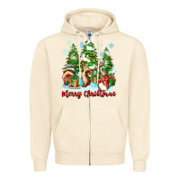 Sandshell merry christmas rabbits Zipper Hoodie - Zillion Design Studio