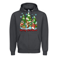 Smoke merry christmas rabbits Zipper Hoodie - Zillion Design Studio