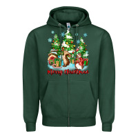 Sports Green merry christmas rabbits Zipper Hoodie - Zillion Design Studio