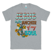 Heather Grey jesus is the anchor of my soul Classic Tee - texasbilliewilder