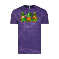 Cloud Purple st patricks day gnomes with western hearts and shamrocks Vintage Tee - Artiststas