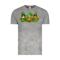 St Patricks Day Gnomes With Western Hearts And Shamrocks Vintage Tee | Teevron