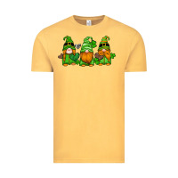 Vintage Mustard st patricks day gnomes with western hearts and shamrocks Vintage Tee - Artiststas