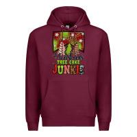 Burgundy Christmas tree cake junkie Premium Hoodie - Jasminsmagicworld