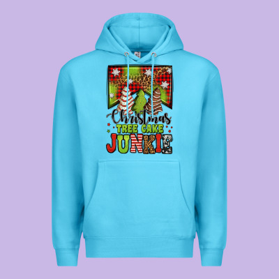 Christmas Tree Cake Junkie Premium Hoodie Designed By Jasminsmagicworld