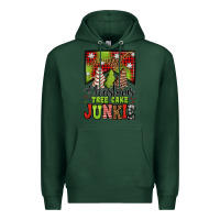 Sports Green Christmas tree cake junkie Premium Hoodie - Jasminsmagicworld
