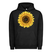 Pigment Black giganteus sunflower Urban Hoodie - LillyAllenDesigns