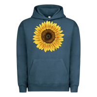 Pigment Midnight Navy giganteus sunflower Urban Hoodie - LillyAllenDesigns