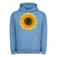 Pigment Pebble Blue giganteus sunflower Urban Hoodie - LillyAllenDesigns