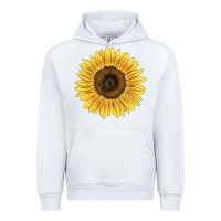 White giganteus sunflower Urban Hoodie - LillyAllenDesigns