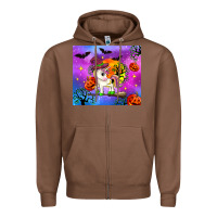 Chestnut halloween unicorn Zipper Hoodie - Zillion Design Studio