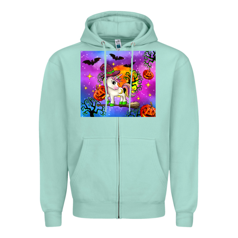 Halloween Unicorn Zipper Hoodie by Zillion Design Studio | Teevron