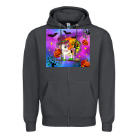 Smoke halloween unicorn Zipper Hoodie - Zillion Design Studio