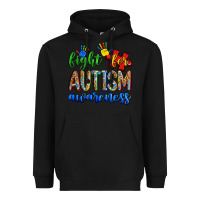 Black fight for autism awareness Heavyweight Hoodie - Zillion Design Studio