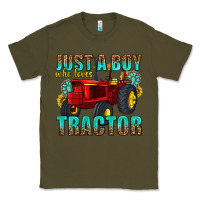Army Green just a boy who loves tractor Classic Tee - texasbilliewilder