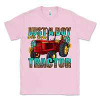 Bubblegum Pink just a boy who loves tractor Classic Tee - texasbilliewilder