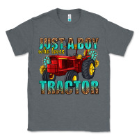 Charcoal Heather just a boy who loves tractor Classic Tee - texasbilliewilder