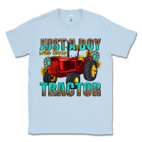 Dusty Blue just a boy who loves tractor Classic Tee - texasbilliewilder