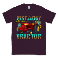 Plum just a boy who loves tractor Classic Tee - texasbilliewilder