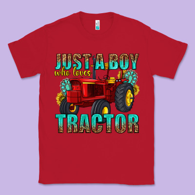 Just A Boy Who Loves Tractor Classic Tee Designed By Texasbilliewilder